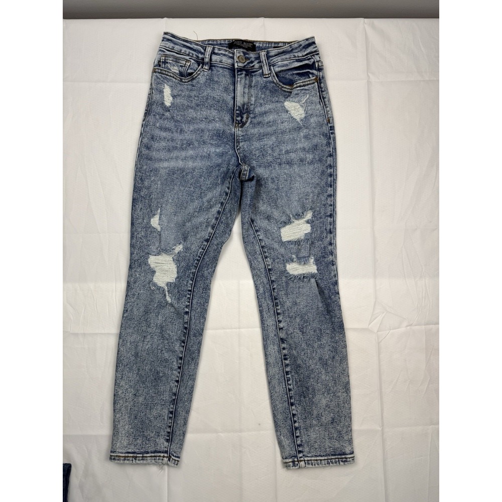 Judy Blue Jeans Distressed Boyfriend Fit Medium Wash Stretch Women's Size 7/28